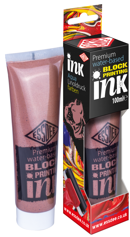 Essdee Premium Metallic Block Printing Ink 100 ml - Metalen Brons