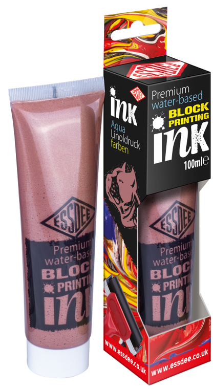 Essdee Premium Metallic Block Printing Ink 100 ml - Metalen Brons