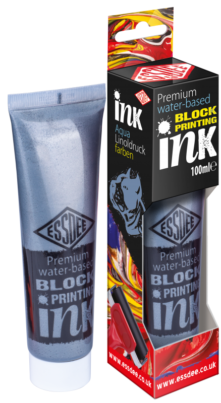 Essdee Premium Metallic Block Printing Ink 100 ml - Zilver