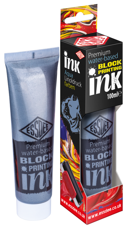 Essdee Premium Metallic Block Printing Ink 100 ml - Zilver