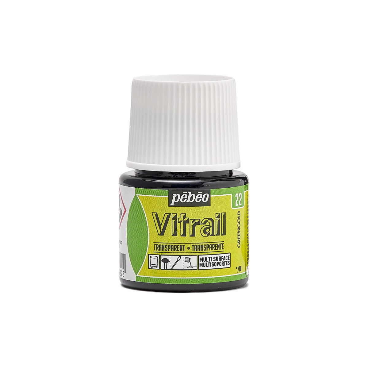 Pebeo Vitrail Transparante Glasverf 45 ml - 22 - Groengoud