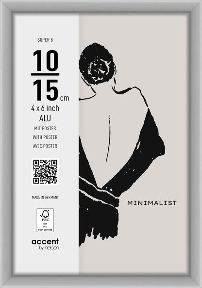 Nielsen Fotolijst 5411124 Super 8 Mat Zilver 10x15 cm