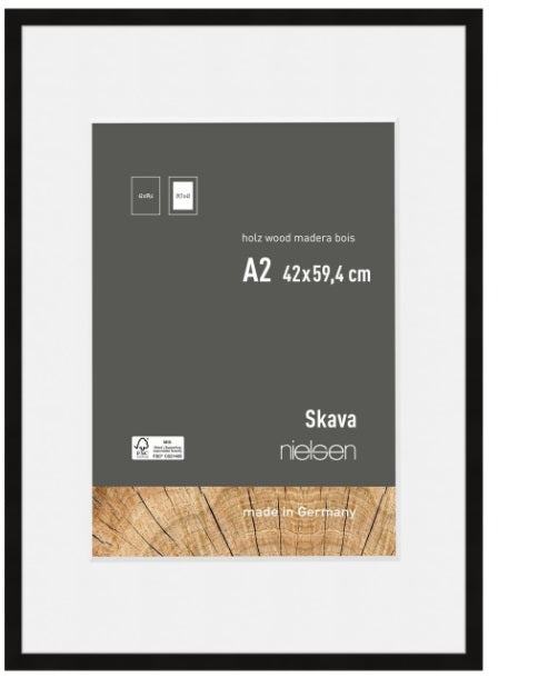 Nielsen Fotolijst 6341100 Skava Zwart A2 42x59,4 cm