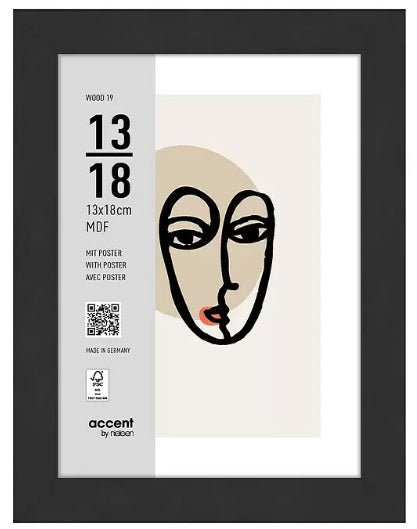 Nielsen Fotolijst 3232201 Wood 19 Zwart 13x18 cm