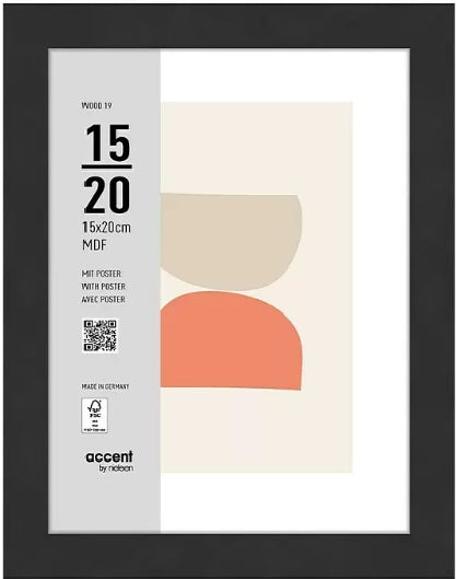Nielsen Fotolijst 3217201 Wood 19 Zwart 15x20 cm