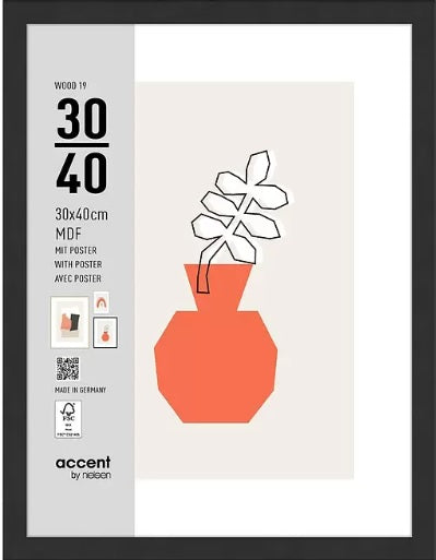 Nielsen Fotolijst 3230201 Wood 19 Zwart 30x40 cm