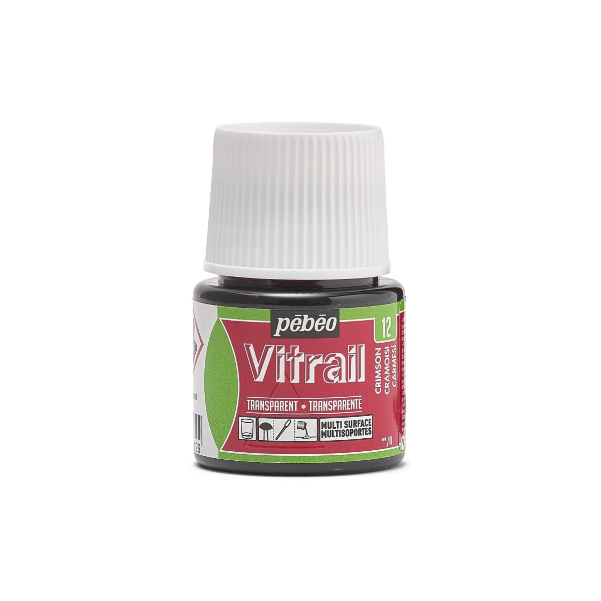 Pebeo Vitrail Transparante Glasverf 45 ml - 12 - Karmozijn