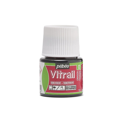 Pebeo Vitrail Transparante Glasverf 45 ml - 12 - Karmozijn