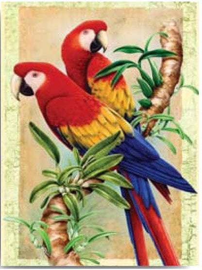R&L Junior Small A4 Schilderen op Nummer - Bamboo Parrots