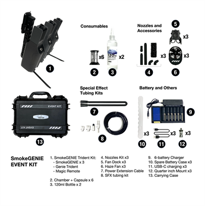 SmokeGENIE Handheld Professionele Rookmachine Event Kit — 8