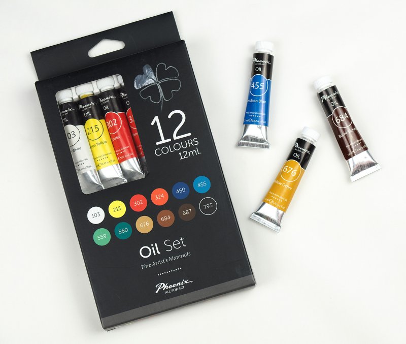 Phoenix Oil Paints 12 ml. - 12 Pack
