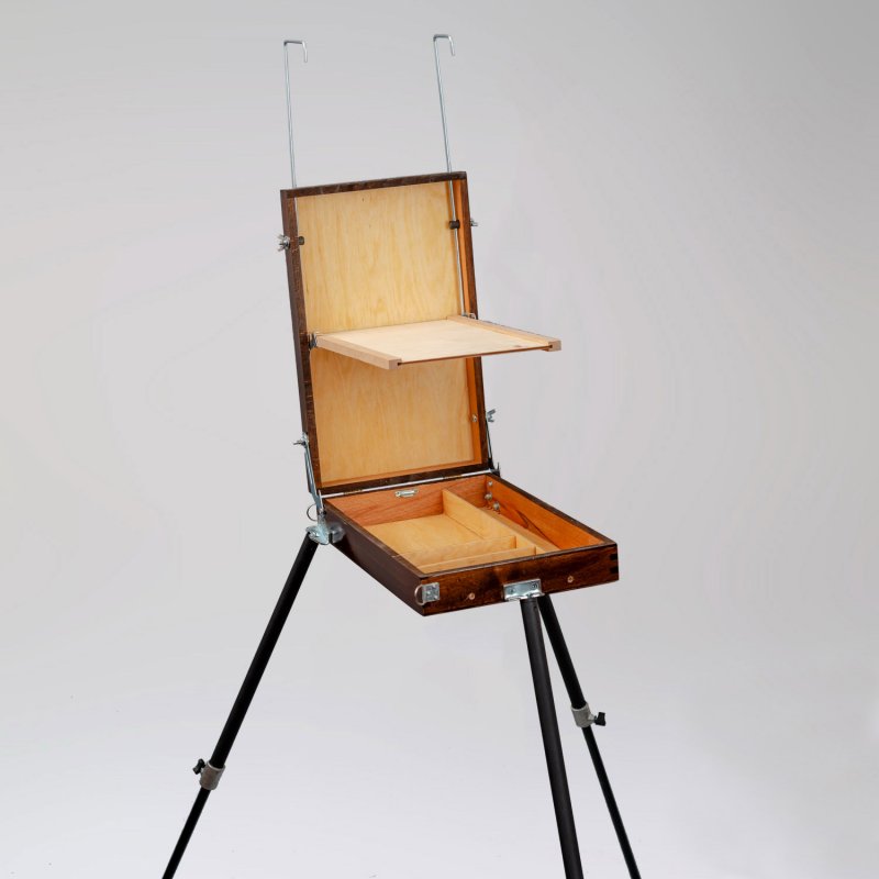 Tart Pochade Box Easel - Inklapbare poten - donker noten - max. doekhoogte 680 mm