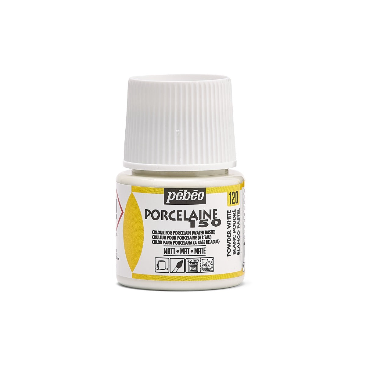 Pebeo Porcelaine 150 Porseleinverf 45 ml - 120 - Poederig Wit