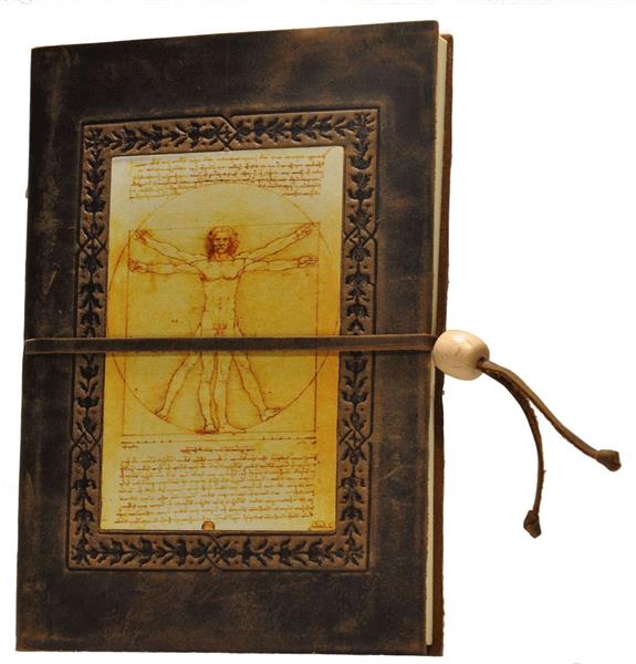 Calve's Leather Sketchbook - 16,5 x 12 cm - Leonardo da Vinci