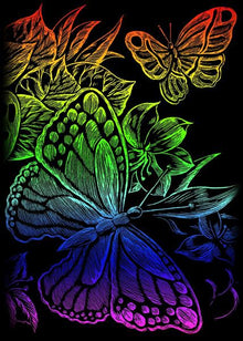 R&L Engraving Art Mini A5 - Rainbow Foil - Butterflies