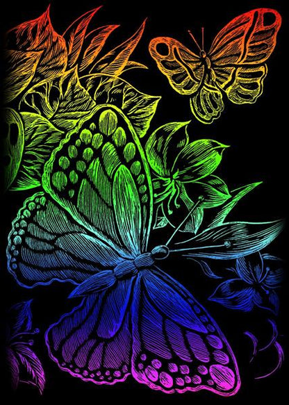 R&L Engraving Art Mini A5 - Rainbow Foil - Butterflies