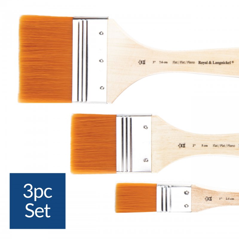 Royal & Langnickel Spalter en Brede Kwast Sets - 3 Pack