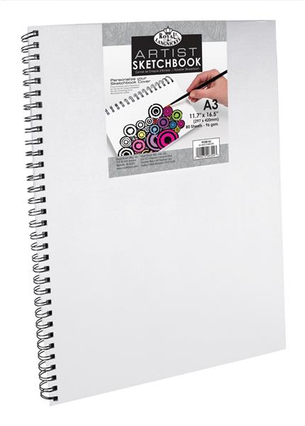 Royal & Langnickel Sketchbooks - Canvas Covered - A3 - 120 g - 80 vel