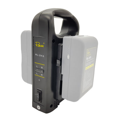 Rolux Dubbele Acculader RL-2KS voor V-Mount Accu — 6