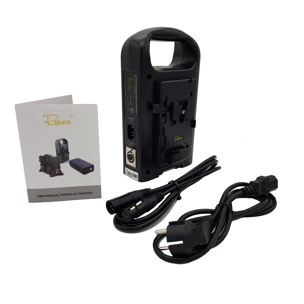 Rolux Dubbele Acculader RL-2KS voor V-Mount Accu — 7