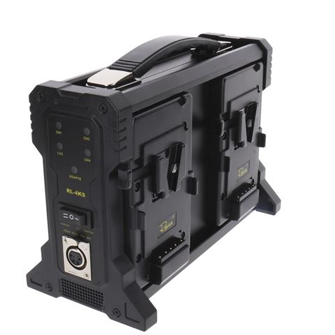 Rolux Acculader RL-4KS voor 4 x V-Mount Accu — 3