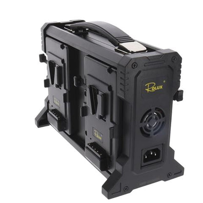Rolux Acculader RL-4KS voor 4 x V-Mount Accu — 4