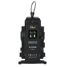 Rolux Dubbele Snellader RL-CH240S voor V-Mount Accu — 2
