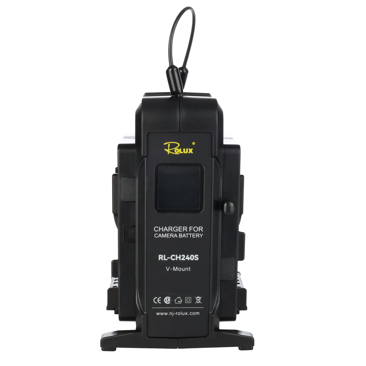 Rolux Dubbele Snellader RL-CH240S voor V-Mount Accu — 3