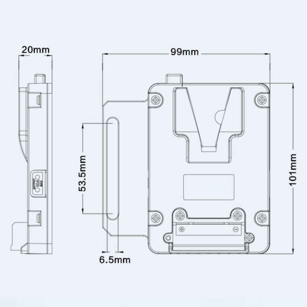 Rolux Mini V-Mount Battery Plate RL-AC12S — 5