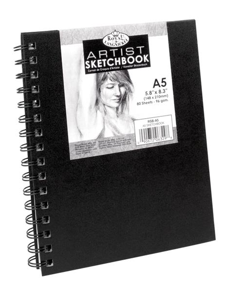 Royal & Langnickel Sketchbooks - Spiral Hardcover - A5 - 80 vel
