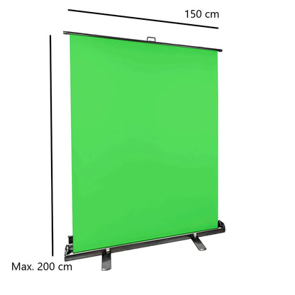 StudioKing Roll-Up Green Screen FB-150200FG 150x200 cm Chroma Groen — 2