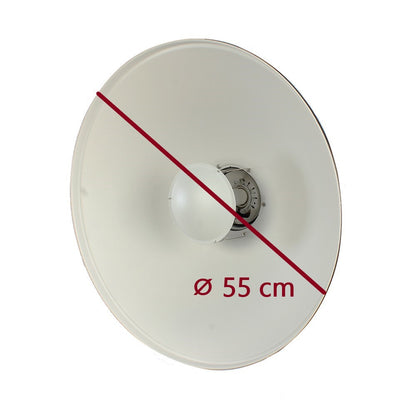 StudioKing Beauty Dish Wit SK-BD550W 55 cm met Honingraat — 2