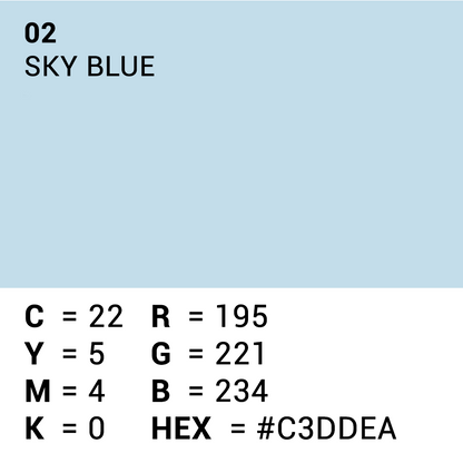 Superior Achtergrondpapier 02 Sky Blue 1,35 x 11m — 5