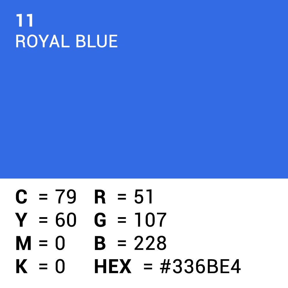 Superior Achtergrondpapier 11 Royal Blue Chroma Key 1,35 x 11m — 5