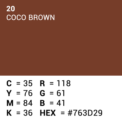 Superior Achtergrondpapier 20 Coco Brown 1,35 x 11m — 5
