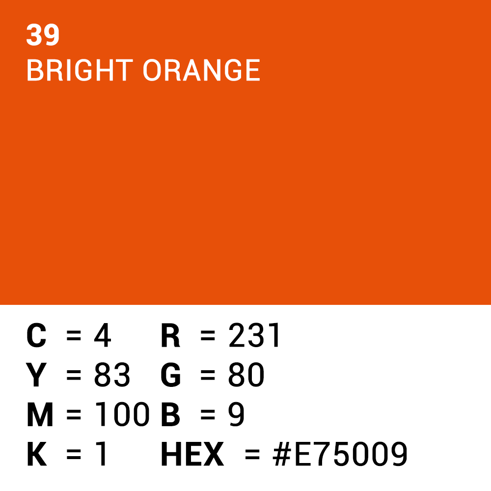 Superior Achtergrondpapier 39 Bright Orange 1,35 x 11m — 5
