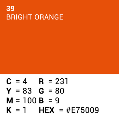 Superior Achtergrondpapier 39 Bright Orange 1,35 x 11m — 5