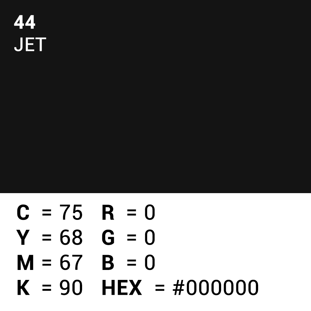 Superior Achtergrondpapier 44 Jet Zwart 1,35 x 11m — 5