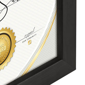 Zep fotolijst V4721B Certificate Black 21x29,7 cm — 2